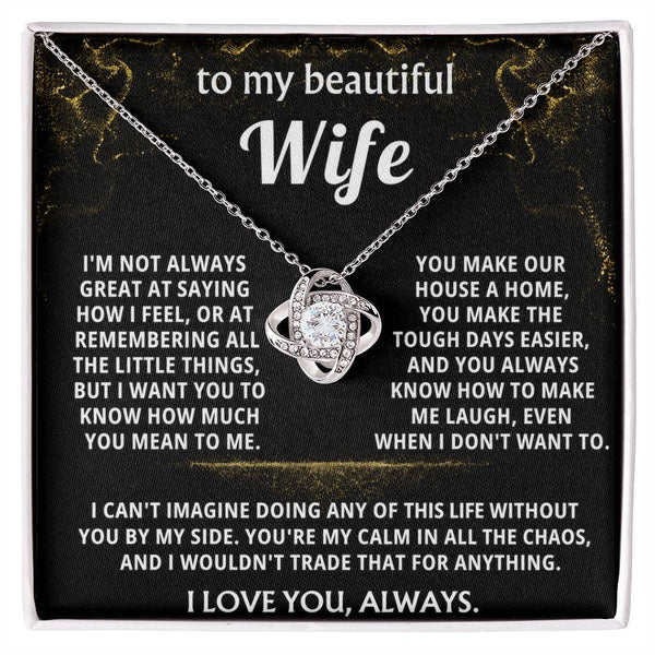 To My Wife, You're my calm in all the chaos.