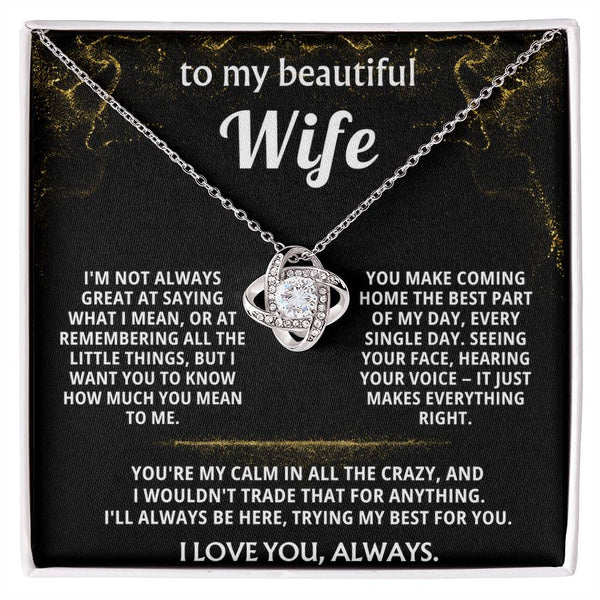 To My Wife, You make coming home the best part.