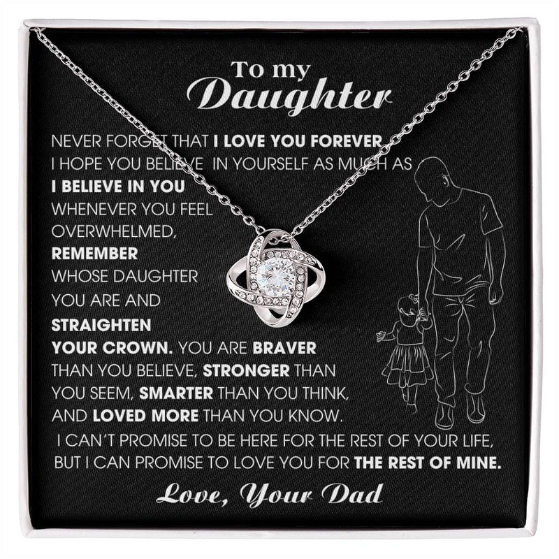 [ Almost sold out ] To My Daughter, Never Forget That I Love You Forever (Love knot)