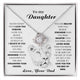 Daughter Gift, Daughter Necklace, 14k Sentimental Gift With Message Card & LED Box , Lion Card