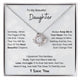 To My Daughter From Mom ,To My Daughter From Dad , Daughter Necklace Gift , Love Knot , Top Gift For Daughter