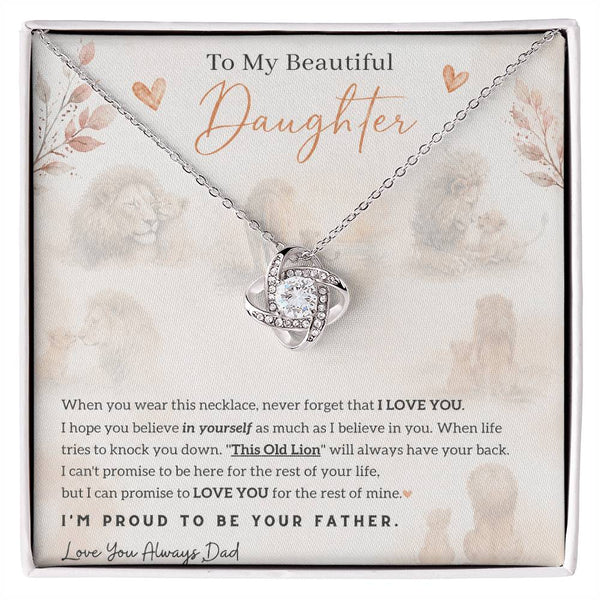 To My Daughter, I'll love you for the rest of my life.