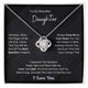 To My Daughter From Dad ,To My Daughter From Mom , Daughter Necklace Gift, Love Knot ,Top Gift For Daughter , Love Knot Necklace