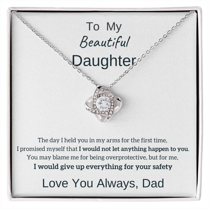 Daughter Necklace Gift from Dad, Gift From Dad, Daughter Gift, Daughter Necklace, 14k White Gold , Top Gift for Daughter