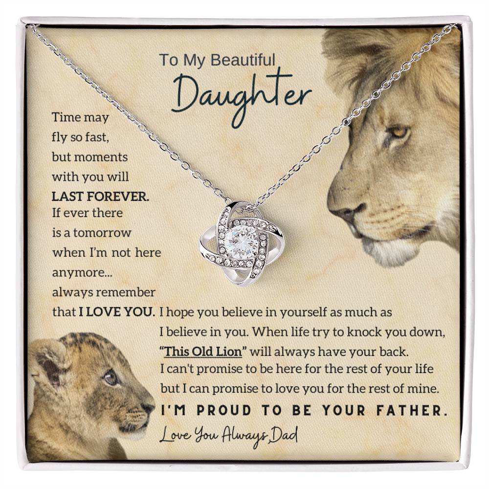 [Only a few left] To My Beautiful Daughter - Moments With You Will Last Forever (Love knot)