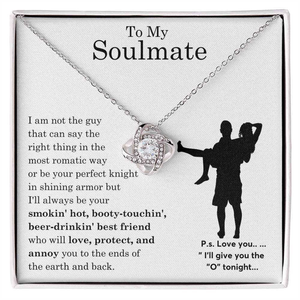 To My Beautiful Soulmate ,  Gift For Soulmate , Gift For Wife,  Forever Love Necklace, Top Gift for Women, Funny card