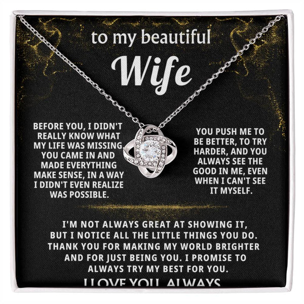 To My Wife, You make everything make sense.