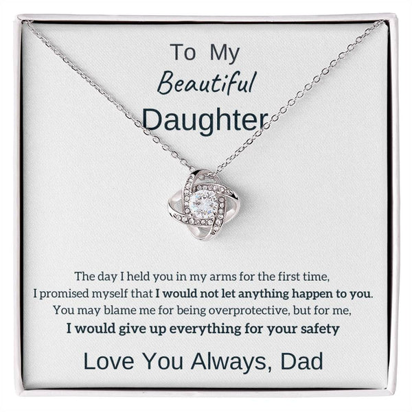 Daughter Necklace Gift from Dad, Gift From Dad, Daughter Gift, Daughter Necklace, 14k White Gold , Top Gift for Daughter