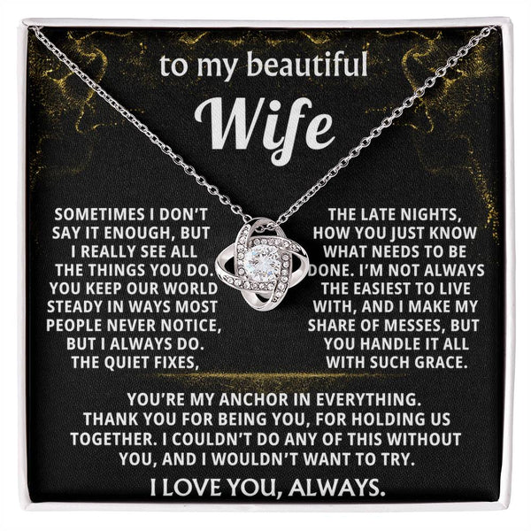 To My Wife, You're my anchor in everything.