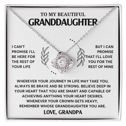 Granddaughter Gift Unusual Gift , Granddaughter Gifts, To My Granddaughter Necklace, Granddaughter Jewelry Gift, Love Knot