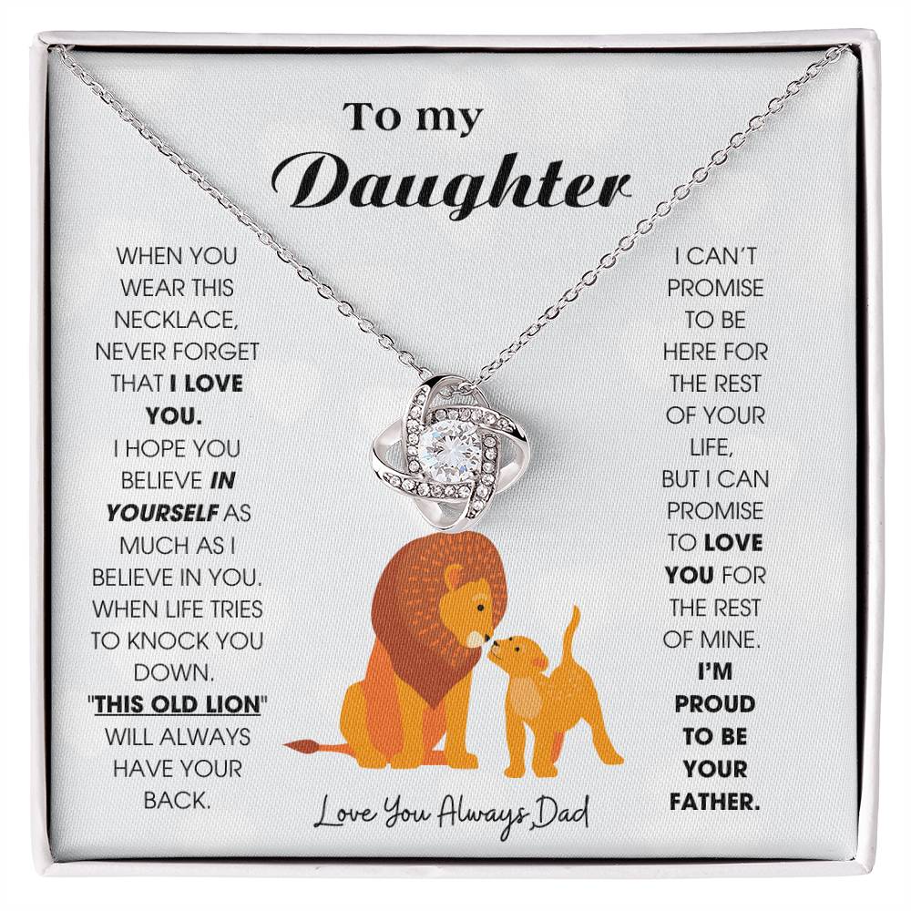 To My Daughter - When you wear this necklace, never forget that I LOVE YOU