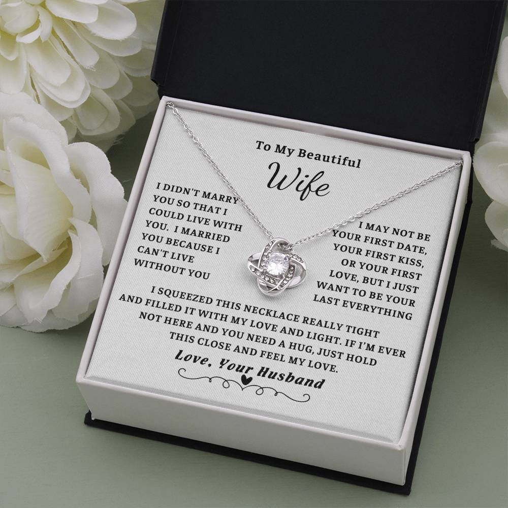 To My Wife , Forever love necklace , Gift For Wife, Wife Birthday Gift, Anniversary, Wife Necklace, Love Knot