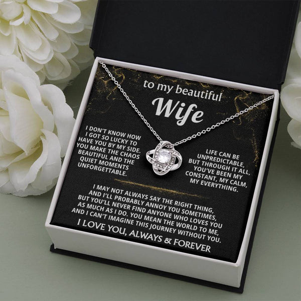 To My Wife, You are my constant, my calm, my everything.
