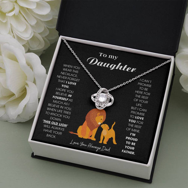 To My Daughter - When you wear this necklace, never forget that I LOVE YOU [ Gift From Dad ]