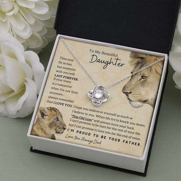 [Only a few left] To My Beautiful Daughter - Moments With You Will Last Forever (Love knot)