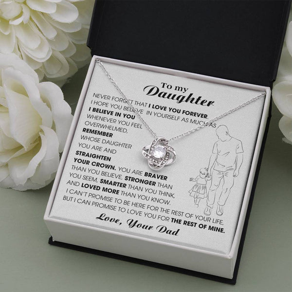 [Only a few left] To My Daughter, Never Forget That I Love You Forever (Love knot)