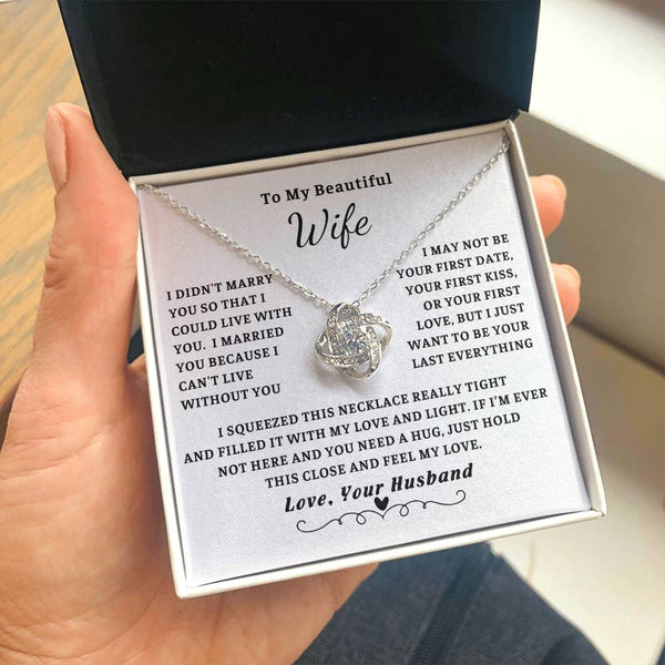 To My Wife , Forever love necklace , Gift For Wife, Wife Birthday Gift, Anniversary, Wife Necklace, Love Knot