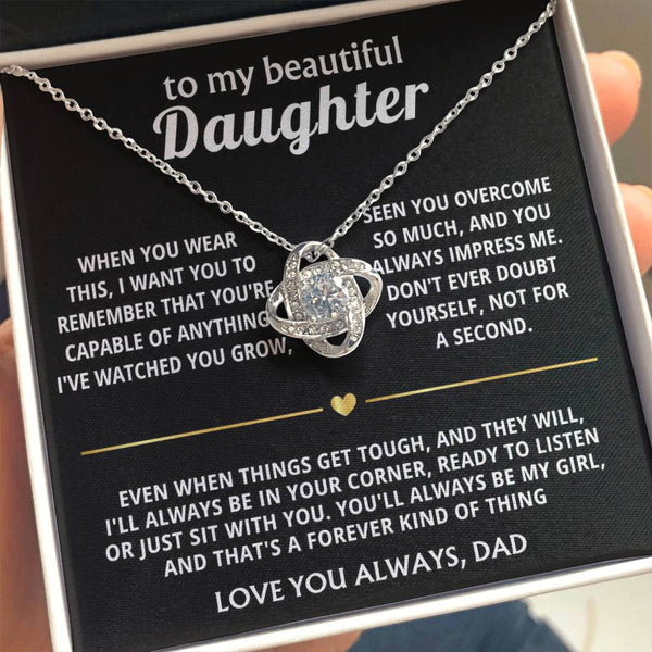 To My Beautiful Daughter, I'll always be in your corner.