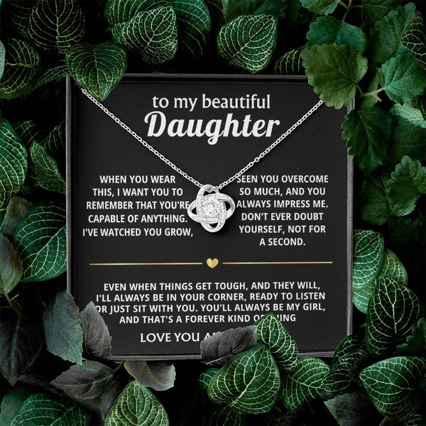 To My Beautiful Daughter, I'll always be in your corner.
