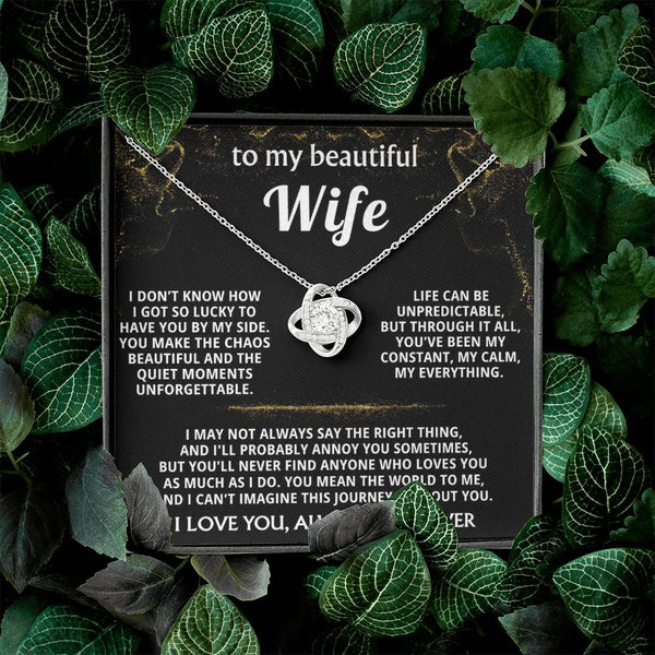 To My Wife, You are my constant, my calm, my everything.