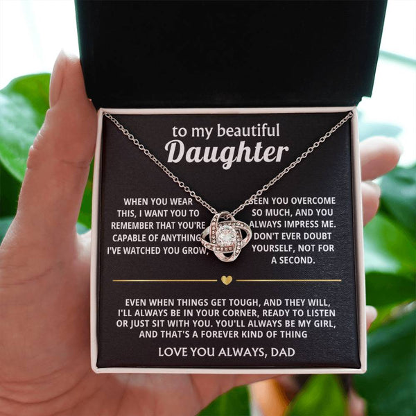 To My Beautiful Daughter, I'll always be in your corner.