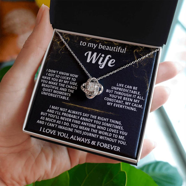 To My Wife, You are my constant, my calm, my everything.