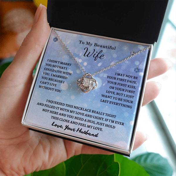 Christmas Gift For Her , To My Wife , Anniversary Gift , Gifts for women , Necklace , Love Knot