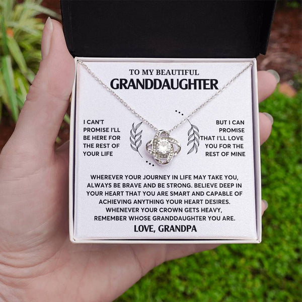 Granddaughter Gift Unusual Gift , Granddaughter Gifts, To My Granddaughter Necklace, Granddaughter Jewelry Gift, Love Knot