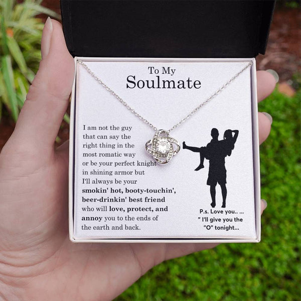 To My Beautiful Soulmate ,  Gift For Soulmate , Gift For Wife,  Forever Love Necklace, Top Gift for Women, Funny card