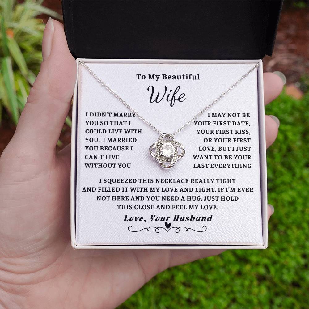 To My Wife , Forever love necklace , Gift For Wife, Wife Birthday Gift, Anniversary, Wife Necklace, Love Knot