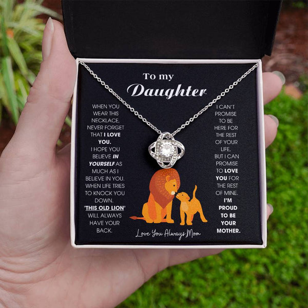 [ Few left only ] To My Daughter - When you wear this necklace, never forget that I LOVE YOU [ Gift From Mom ]