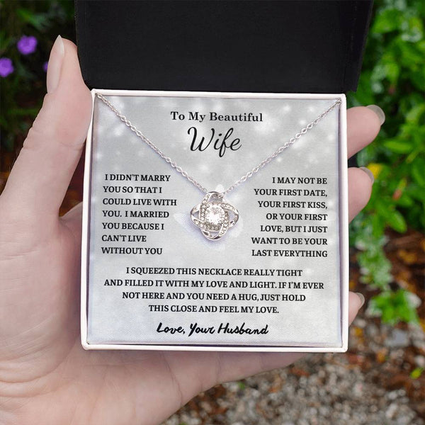 To My Wife , Love Knot necklace , Gift For Soulmate , Gift For Wife, Wife Birthday Gift, Anniversary Gift For Wife, Wife Necklace