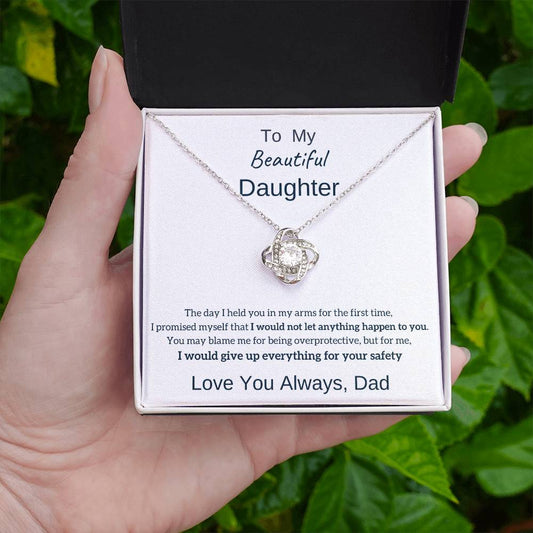 Daughter Necklace Gift from Dad, Gift From Dad, Daughter Gift, Daughter Necklace, 14k White Gold , Top Gift for Daughter