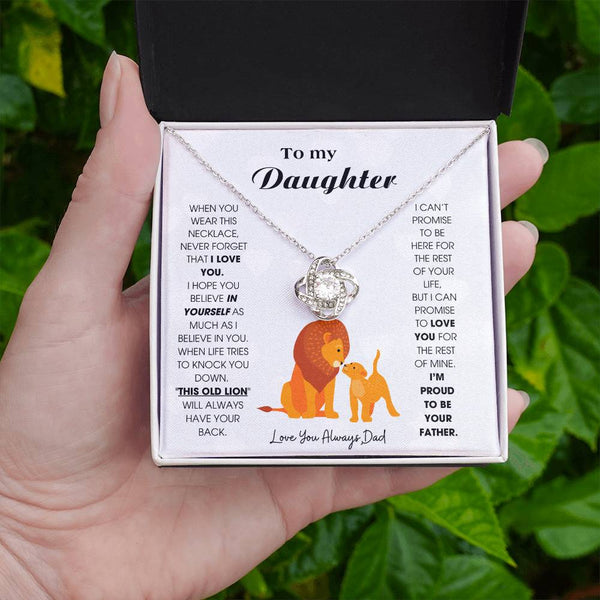To My Daughter - When you wear this necklace, never forget that I LOVE YOU