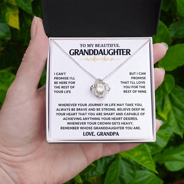 Granddaughter Gift Unusual Gift, Gifts For Granddaughter, To My Granddaughter Necklace, Girls Necklace, Love Knot