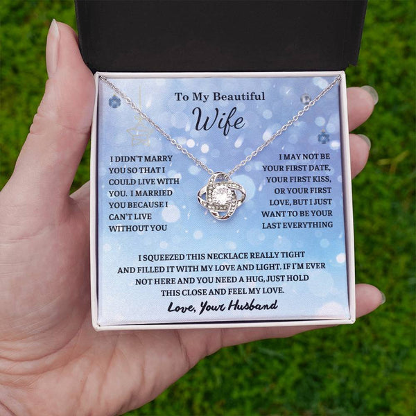 Christmas Gift For Her , To My Wife , Anniversary Gift , Gifts for women , Necklace , Love Knot