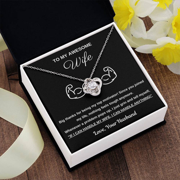 To My Awesome Wife, You Are My Top Motivator - Love Knot Necklace