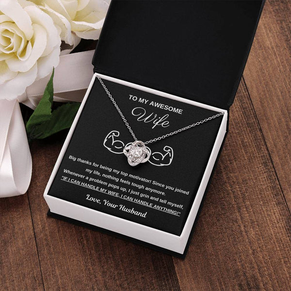 To My Awesome Wife, You Are My Top Motivator - Love Knot Necklace