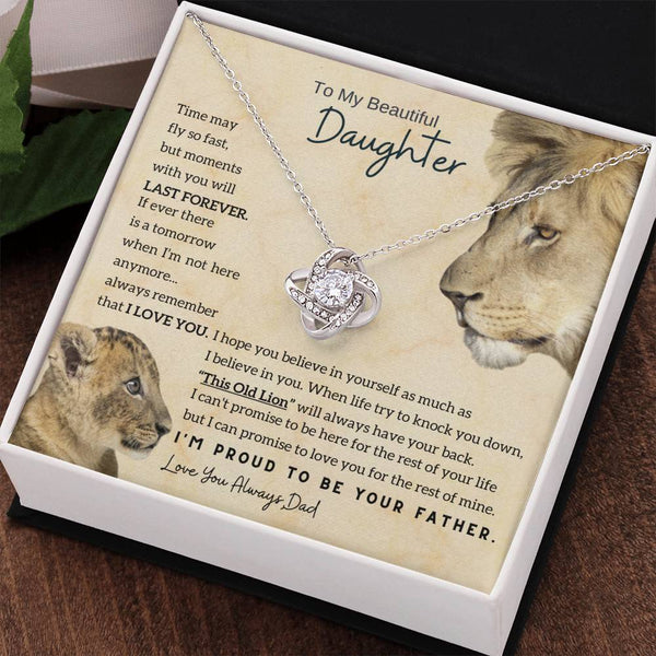 [Only a few left] To My Beautiful Daughter - Moments With You Will Last Forever (Love knot)