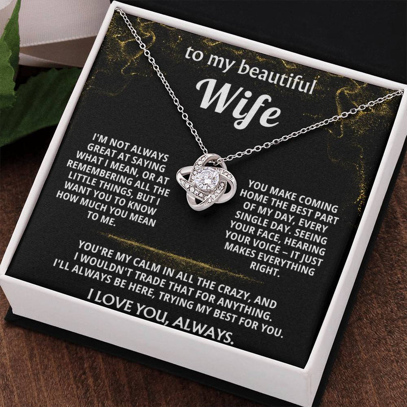 To My Wife, You make coming home the best part.