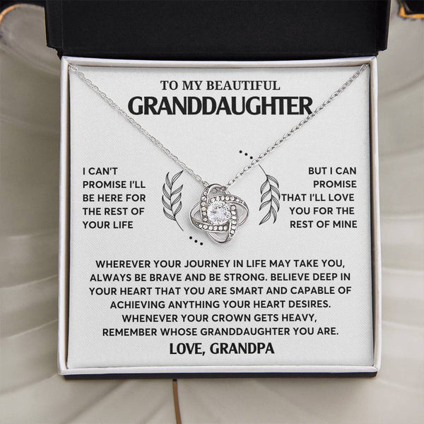 Granddaughter Gift Unusual Gift , Granddaughter Gifts, To My Granddaughter Necklace, Granddaughter Jewelry Gift, Love Knot