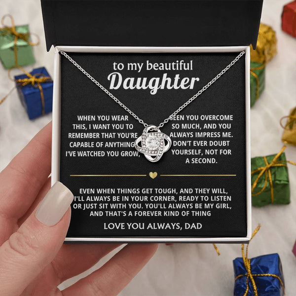 To My Beautiful Daughter, I'll always be in your corner.