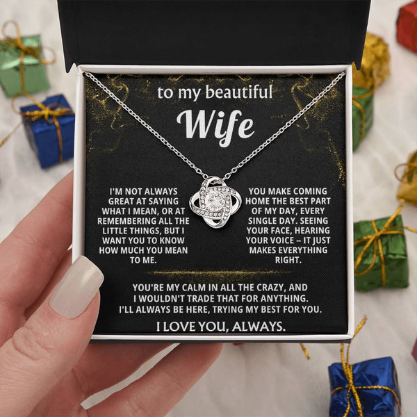 To My Wife, You make coming home the best part.