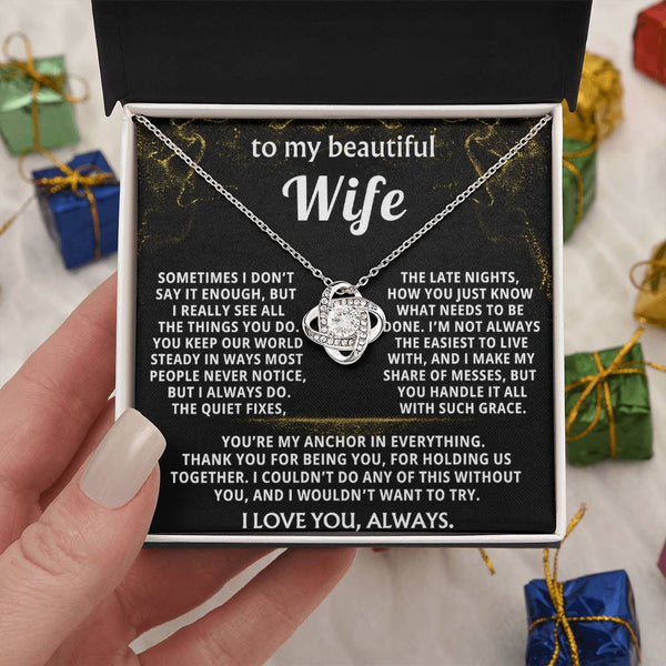 To My Wife, You're my anchor in everything.