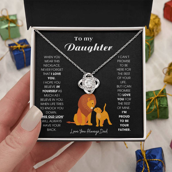 To My Daughter - When you wear this necklace, never forget that I LOVE YOU [ Gift From Dad ]