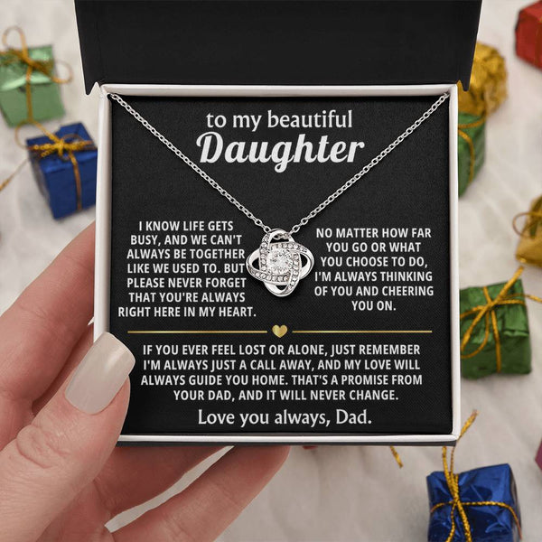 To My Beautiful Daughter, You're always right here in my heart.
