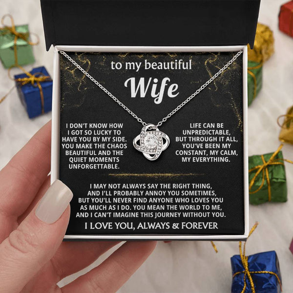 To My Wife, You are my constant, my calm, my everything.