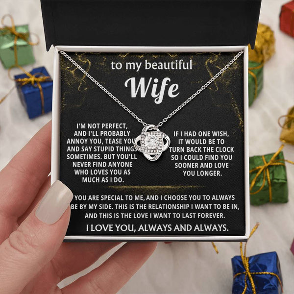 To My Wife, I choose you to always be by my side.