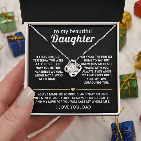 To My Beautiful Daughter, My heart walks with you, always. — [Lux] - Love Knot