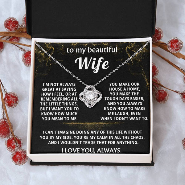 To My Wife, You're my calm in all the chaos.